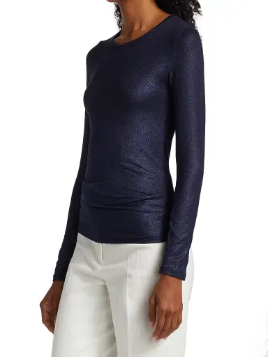 MAJESTIC FILATURES Women's Metallic Long-Sleeve Top | Thumbnail 4 MAJESTIC FILATURES Women's Metallic Long-Sleeve Top | Thumbnail 4