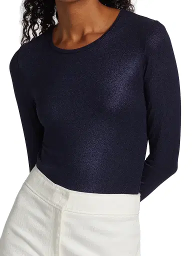 MAJESTIC FILATURES Women's Metallic Long-Sleeve Top | Thumbnail 6 MAJESTIC FILATURES Women's Metallic Long-Sleeve Top | Thumbnail 6