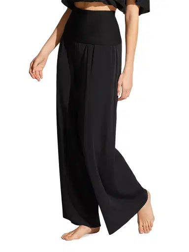 Eres Women's Dao Jersey Wide-Leg Pants - Noir - Size Medium | Thumbnail 2
