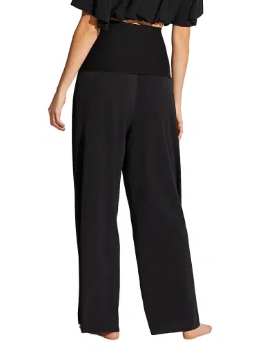 Eres Women's Dao Jersey Wide-Leg Pants - Noir - Size Medium | Thumbnail 3