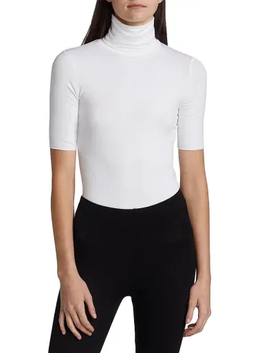 MAJESTIC FILATURES Women's Soft Touch Turtleneck Top - Blanc - Size XS | Thumbnail 3