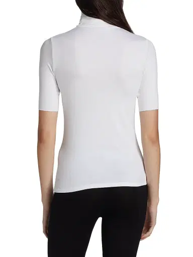 MAJESTIC FILATURES Women's Soft Touch Turtleneck Top - Blanc - Size XS | Thumbnail 5