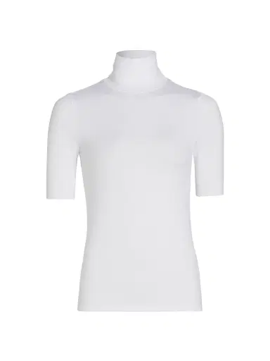 MAJESTIC FILATURES Women's Soft Touch Turtleneck Top - Blanc - Size XS | Thumbnail 1