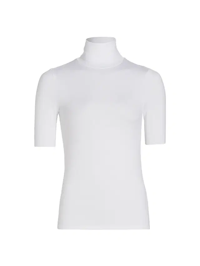 Majestic Filatures Women's Soft Touch Turtleneck Top - Blanc
