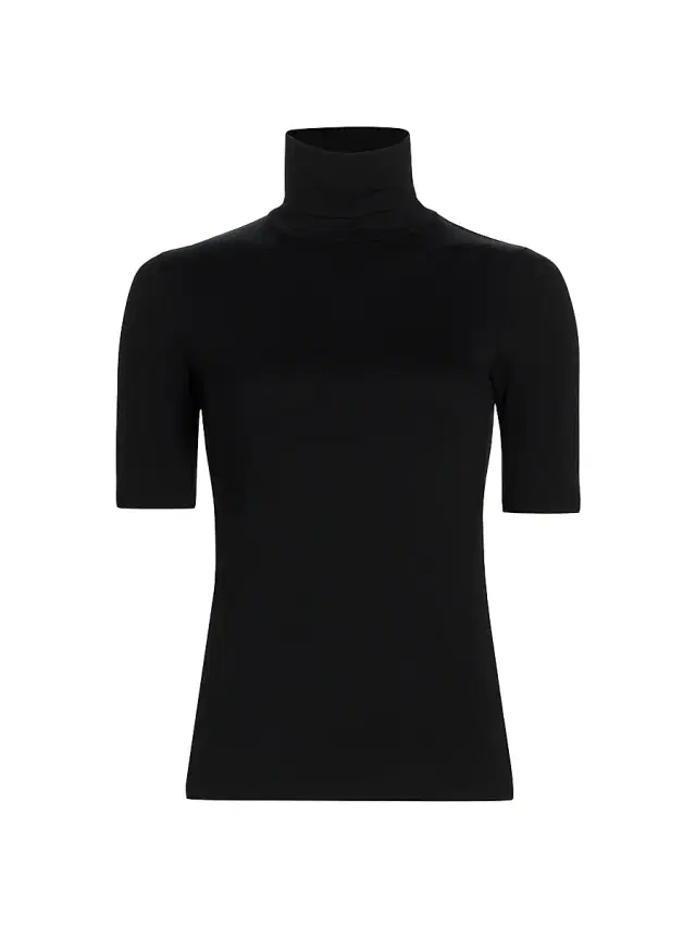 Majestic Filatures Women's Soft Touch Turtleneck Top - Noir