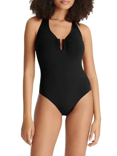 ERES Women's Légendaire Sophisticated One-Piece Swimsuit - Black | Thumbnail 3