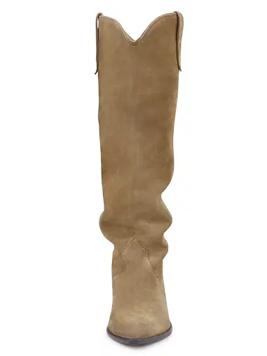 Isabel Marant Women's Denvee 40MM Suede Tall Western Boots - Taupe - Size 5 | Thumbnail 2