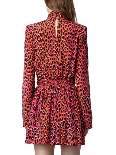 Zadig & Voltaire Women's Ryde Elasticized Leopard-Print Minidress - Rose | Thumbnail 5 Zadig & Voltaire Women's Ryde Elasticized Leopard-Print Minidress - Rose | Thumbnail 5