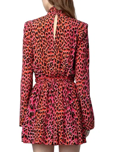Zadig & Voltaire Women's Ryde Elasticized Leopard-Print Minidress - Rose | Thumbnail 7 Zadig & Voltaire Women's Ryde Elasticized Leopard-Print Minidress - Rose | Thumbnail 7