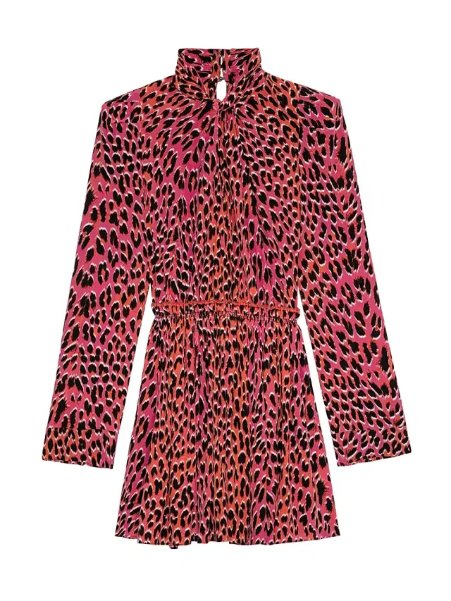 Zadig & Voltaire Women's Ryde Elasticized Leopard-Print Minidress - Rose