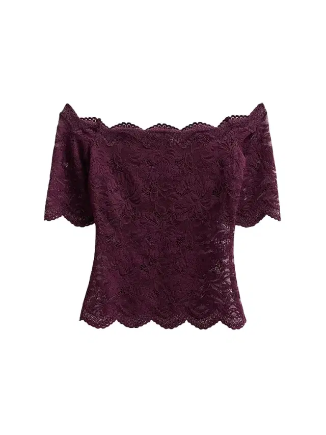 Rabanne Women's Haut Lace Blouse - Magenta Purple