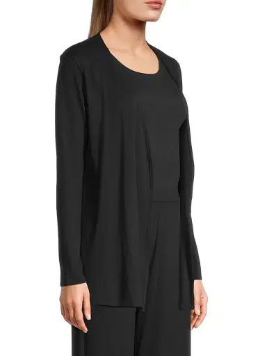MAJESTIC FILATURES Women's Soft Touch Knit Open Cardigan - Noir - Size XS | Thumbnail 4 MAJESTIC FILATURES Women's Soft Touch Knit Open Cardigan - Noir - Size XS | Thumbnail 4