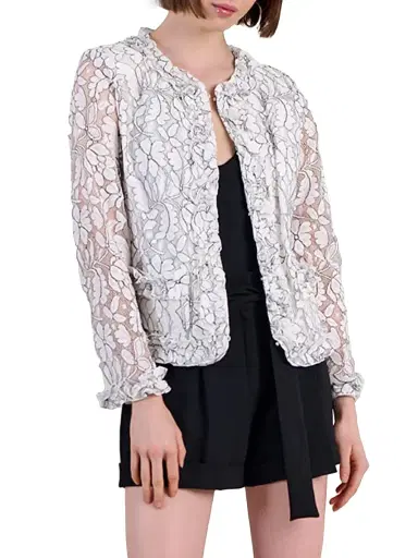 Anne Fontaine Women's Giana Floral Lace Jacket | Thumbnail 4