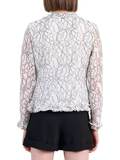 Anne Fontaine Women's Giana Floral Lace Jacket | Thumbnail 6