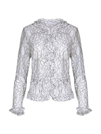 Anne Fontaine Women's Giana Floral Lace Jacket | Thumbnail 1