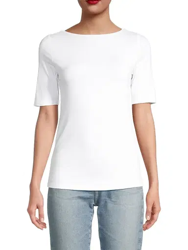 MAJESTIC FILATURES Women's Soft-Touch Boatneck Tee | Thumbnail 3