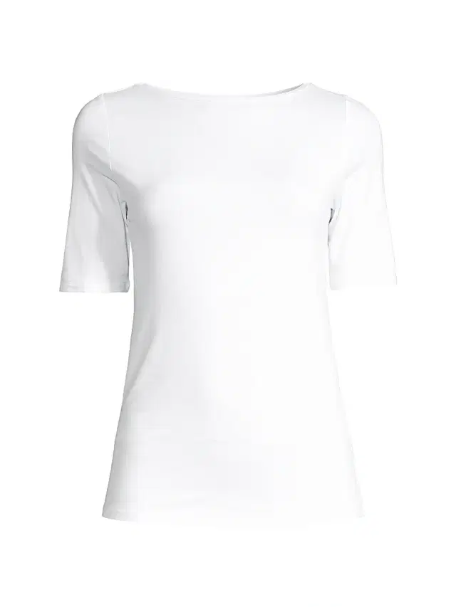 Majestic Filatures Women's Soft-Touch Boatneck Tee - Blanc