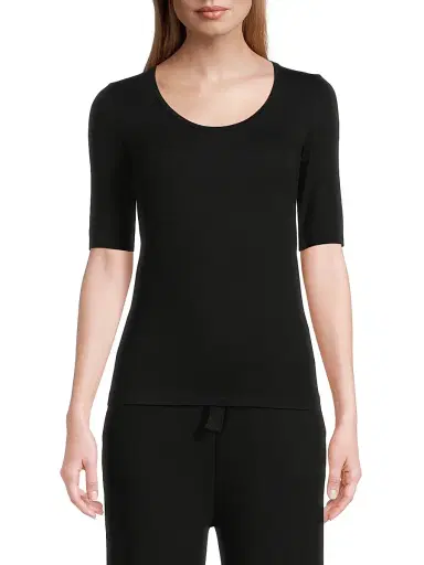 MAJESTIC FILATURES Women's Soft Touch Scoopneck Top | Thumbnail 3 MAJESTIC FILATURES Women's Soft Touch Scoopneck Top | Thumbnail 3
