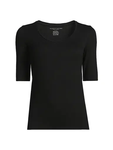 MAJESTIC FILATURES Women's Soft Touch Scoopneck Top | Thumbnail 1 MAJESTIC FILATURES Women's Soft Touch Scoopneck Top | Thumbnail 1