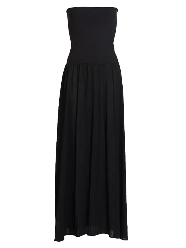 ERES Women's Ankara Cotton Strapless Maxi Dress - Noir