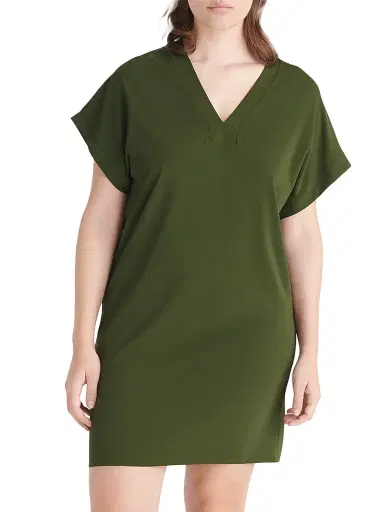 Eres Women's Tali V-Neck Minidress - Vert Mousse - Size Medium | Thumbnail 3