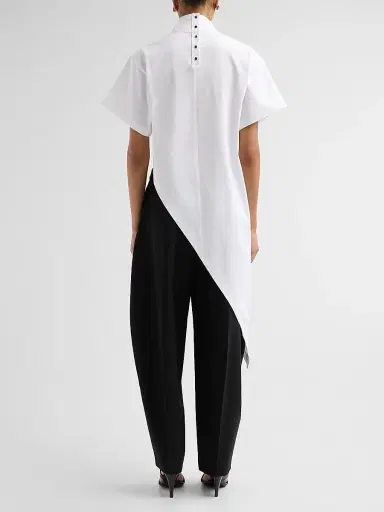 Alaïa Women's Triangle Cotton Jersey T-Shirt | Thumbnail 3 Alaïa Women's Triangle Cotton Jersey T-Shirt | Thumbnail 3
