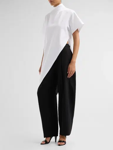 Alaïa Women's Triangle Cotton Jersey T-Shirt | Thumbnail 4 Alaïa Women's Triangle Cotton Jersey T-Shirt | Thumbnail 4