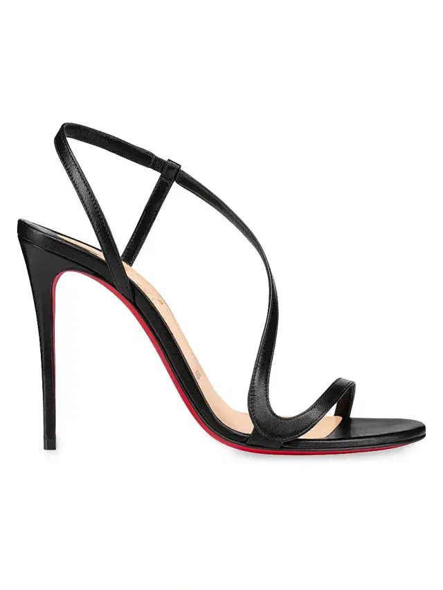 Christian Louboutin Women's Rosalie 100MM Leather Sandals - Black