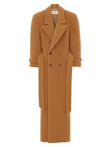 Saint Laurent Women's Oversized Coat In Wool Felt | Thumbnail 2 Saint Laurent Women's Oversized Coat In Wool Felt | Thumbnail 2