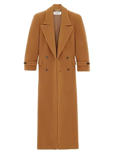 Saint Laurent Women's Oversized Coat In Wool Felt | Thumbnail 3 Saint Laurent Women's Oversized Coat In Wool Felt | Thumbnail 3