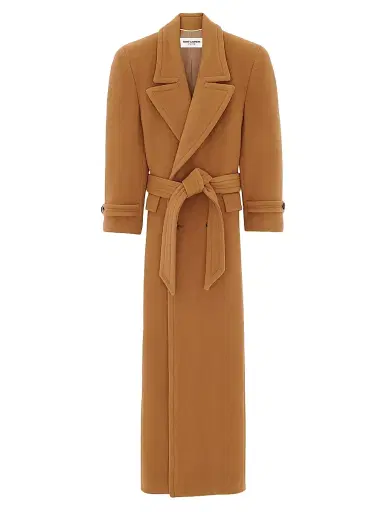 Saint Laurent Women's Oversized Coat In Wool Felt | Thumbnail 1 Saint Laurent Women's Oversized Coat In Wool Felt | Thumbnail 1