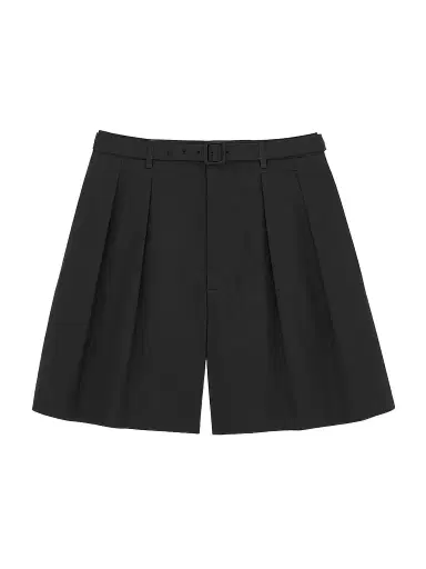 Saint Laurent Men's Shorts in Cotton Poplin - Noir - Size 30 | Thumbnail 1