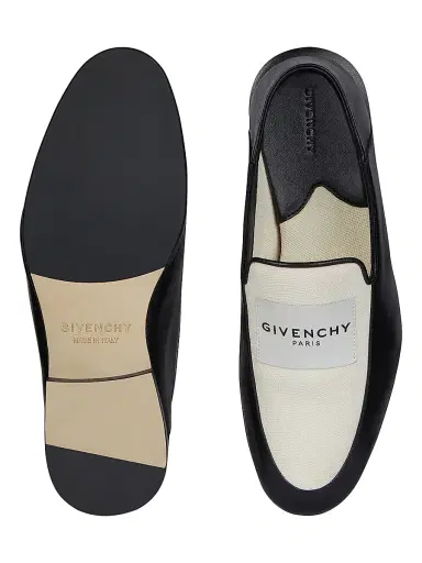 Givenchy Women's Label Loafers in Leather and Canvas | Thumbnail 4 Givenchy Women's Label Loafers in Leather and Canvas | Thumbnail 4