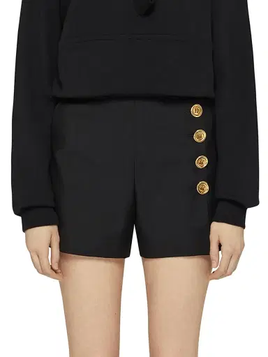Givenchy Women's Shorts in Wool and Mohair with Buttons | Thumbnail 3