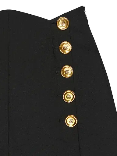 Givenchy Women's Shorts in Wool and Mohair with Buttons | Thumbnail 5