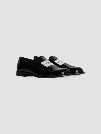 Givenchy Men's Label Loafers in Shiny Leather | Thumbnail 2