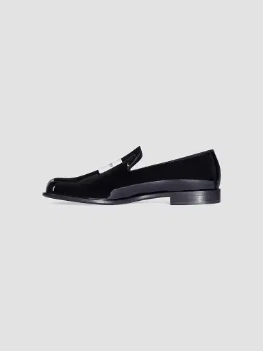 Givenchy Men's Label Loafers in Shiny Leather | Thumbnail 3