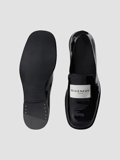 Givenchy Men's Label Loafers in Shiny Leather | Thumbnail 4
