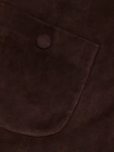 ba & sh Women's Milos Leather Jacket - Chocolate | Thumbnail 7