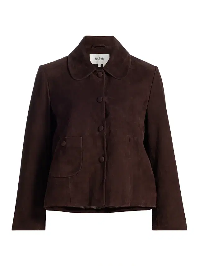 ba & sh Women's Milos Leather Jacket - Chocolate
