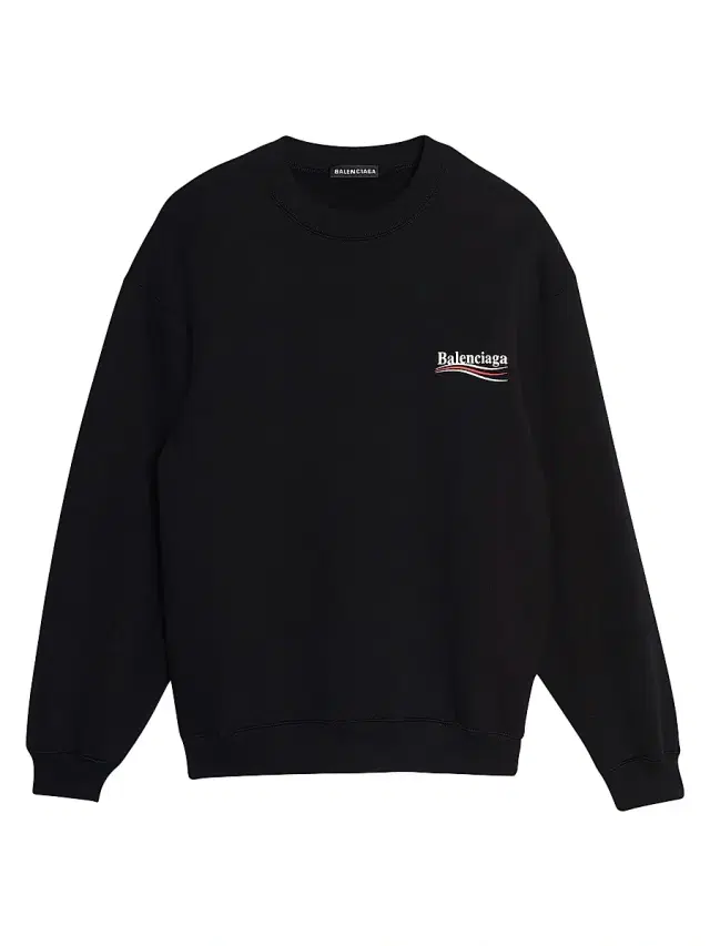 Balenciaga Men's Political Campaign Sweatshirt  Fit - Black