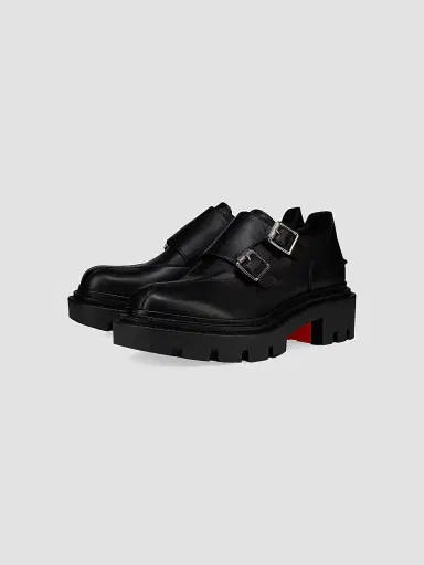 Christian Louboutin Women's Antonina College 30MM Loafers - Black - Size 7 | Thumbnail 2