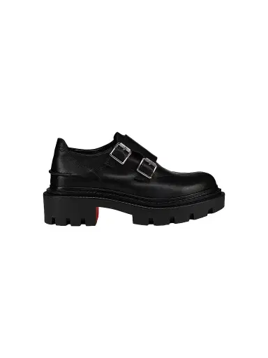 Christian Louboutin Women's Antonina College 30MM Loafers - Black - Size 7 | Thumbnail 1