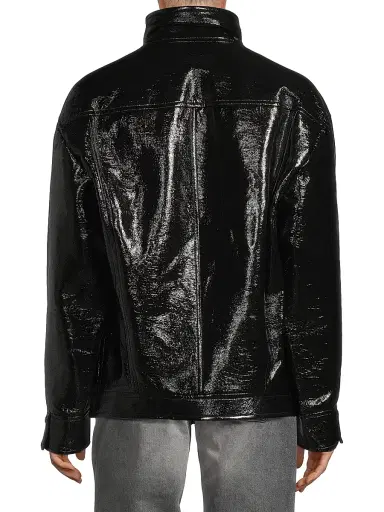 Courrèges Men's Iconic Vinyl Oversize Jacket - Black | Thumbnail 5