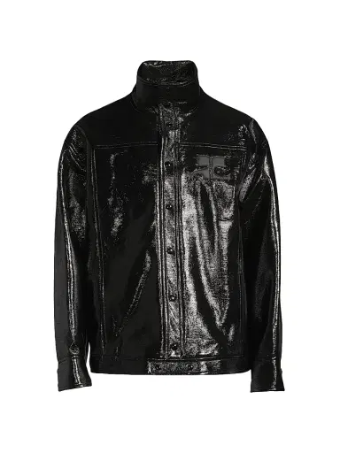 Courrèges Men's Iconic Vinyl Oversize Jacket - Black | Thumbnail 1