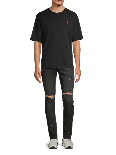 AMI PARIS Men's Ami De Coeur Crewneck T-Shirt | Thumbnail 2