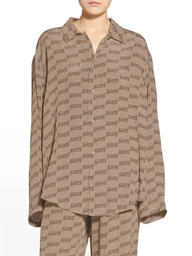 Balenciaga Women's BB Monogram Minimal Shirt | Thumbnail 6 Balenciaga Women's BB Monogram Minimal Shirt | Thumbnail 6