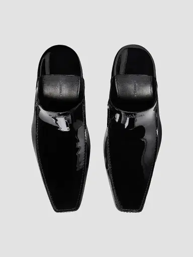 Balenciaga Men's Romeo Mules - Black | Thumbnail 4 Balenciaga Men's Romeo Mules - Black | Thumbnail 4