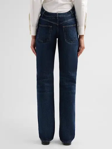 Jean Paul Gaultier Women's Curvy Waist Straight-Leg Jeans - Indigo | Thumbnail 3