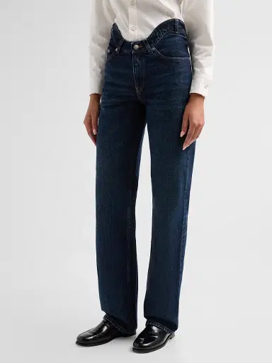 Jean Paul Gaultier Women's Curvy Waist Straight-Leg Jeans - Indigo | Thumbnail 4